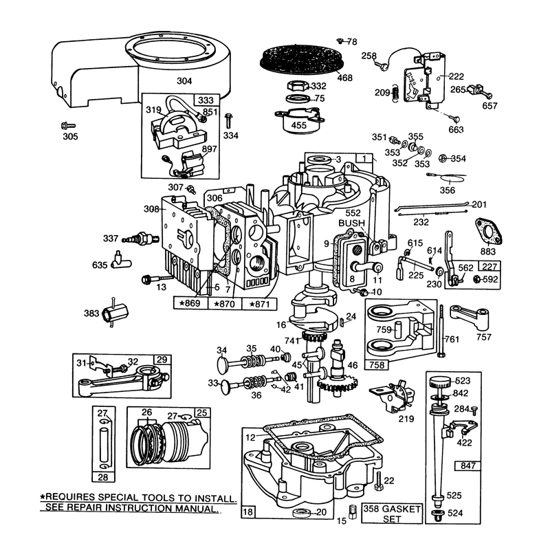Engine Briggs & Stratton Model 253707-0157-01