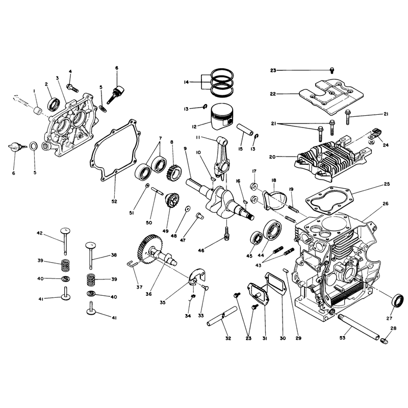 Engine No. 68-8280 Crankcase Assembly