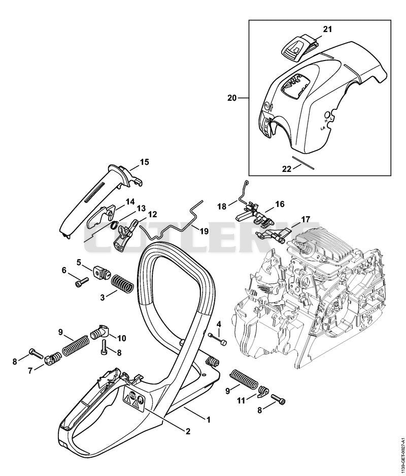Handle frame, Shroud MS 181