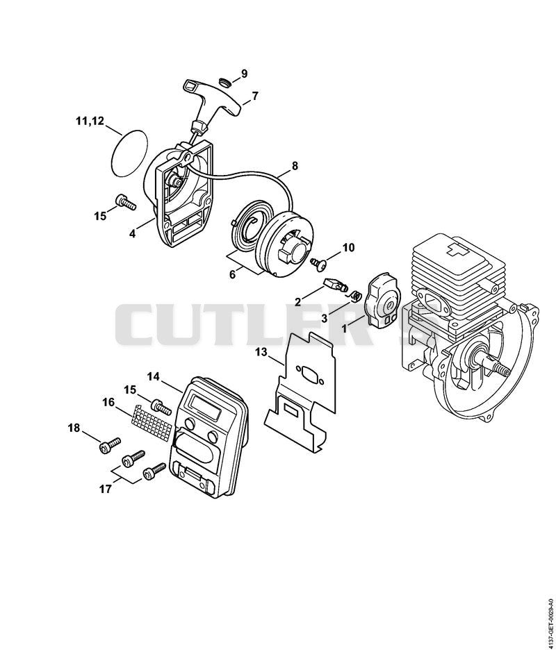 Rewind starter, Muffler