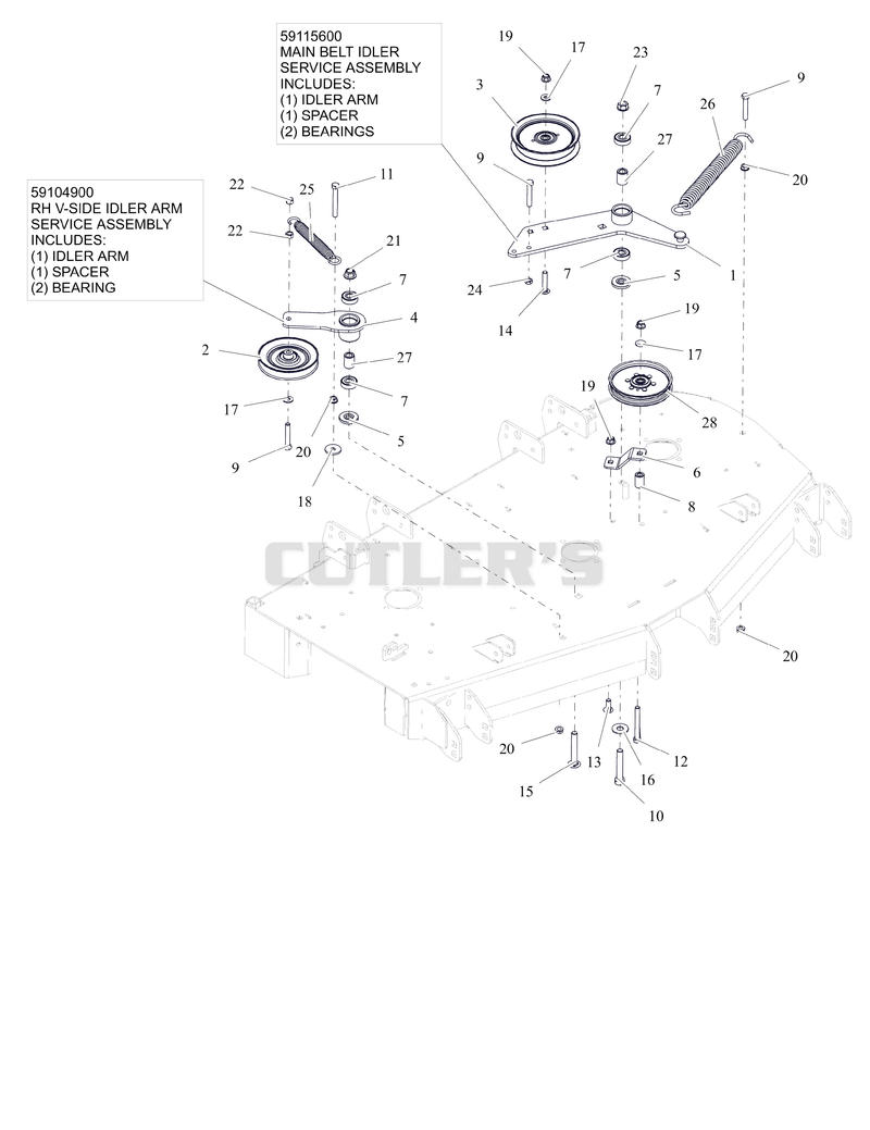 Deck Idlers - 48 and 52"