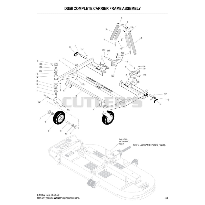 DS56 COMPLETE CARRIER FRAME ASSEMBLY