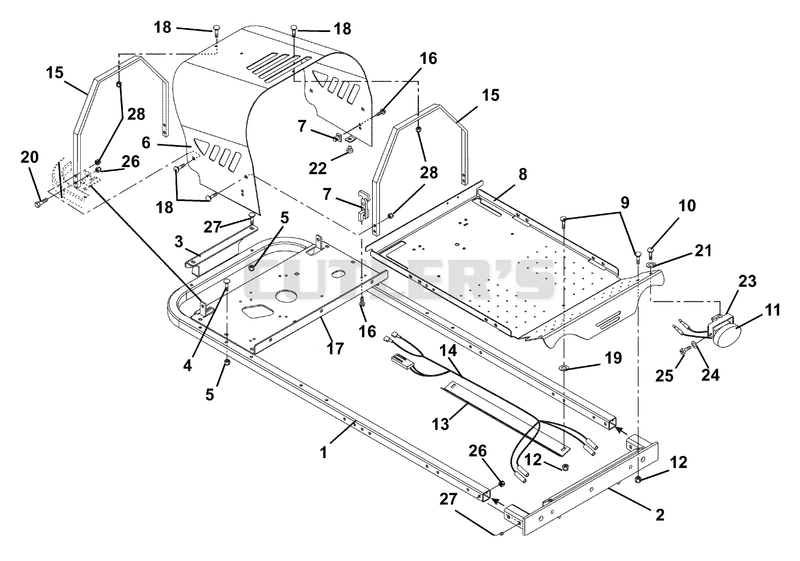Frame, Hood And Footrest