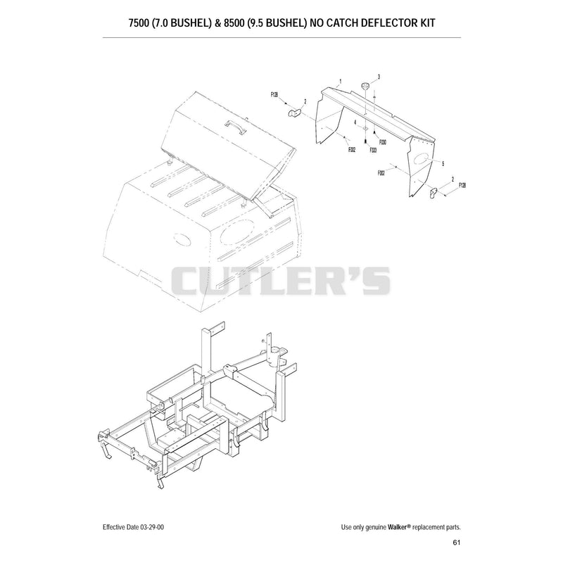 No Catch Deflector Kit 7.0-9.5 Bushel