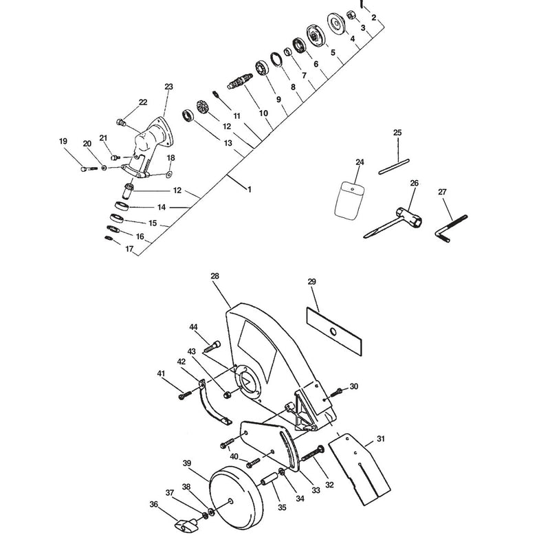GEARCASE, SHIELD, TOOLS