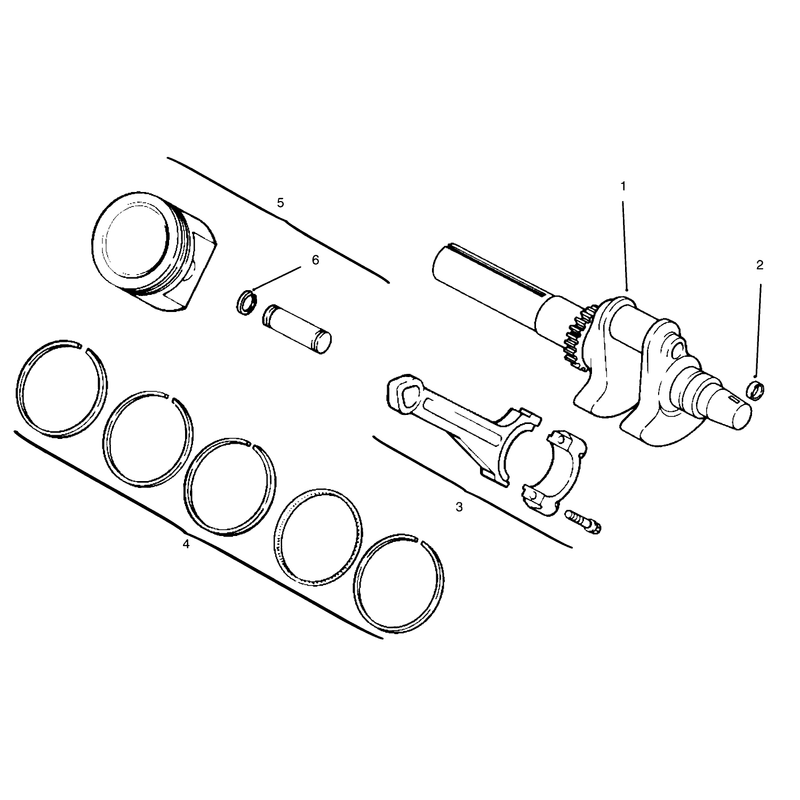 Crankshaft Piston and Rings