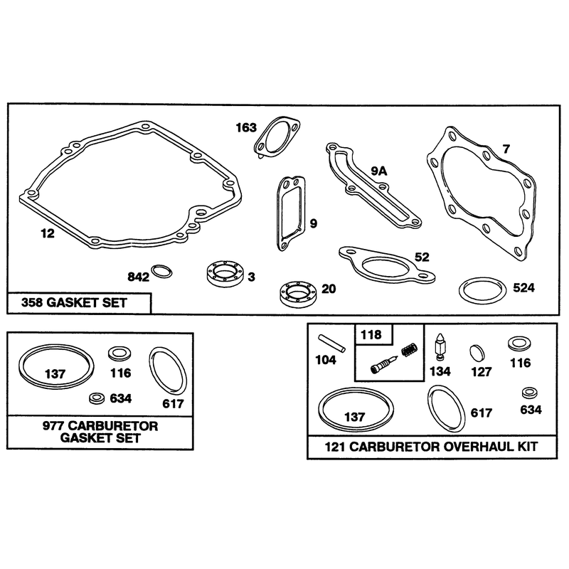 Engine Briggs and Stratton Model 122702-3171-01