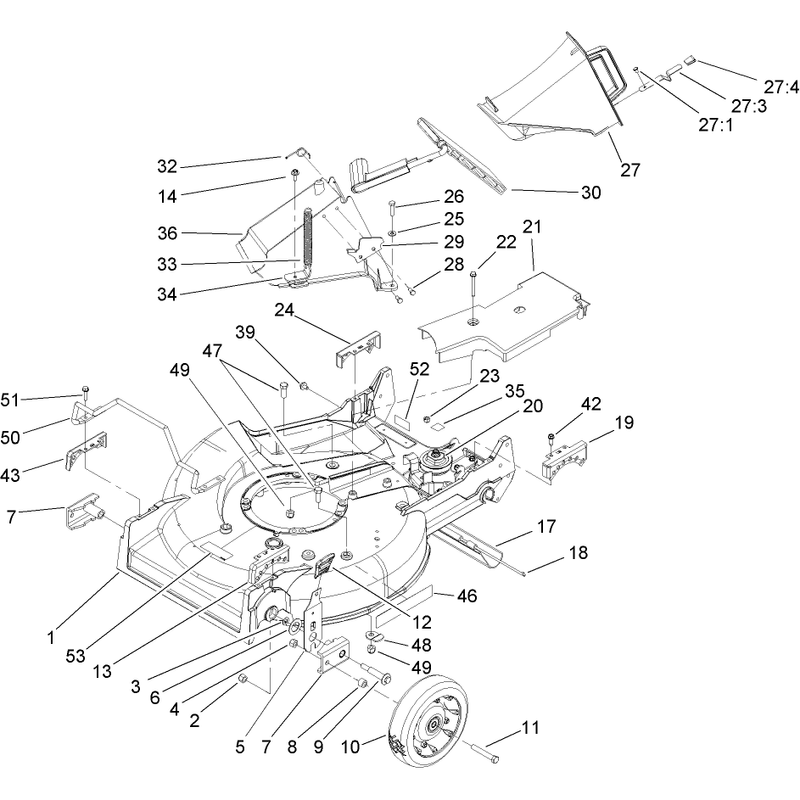 Housing Chute and Wheel Assembly