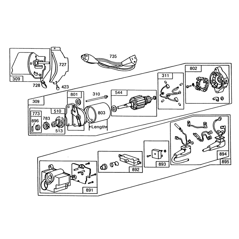 120v Electric Starter Motor No. 396506 (optional)