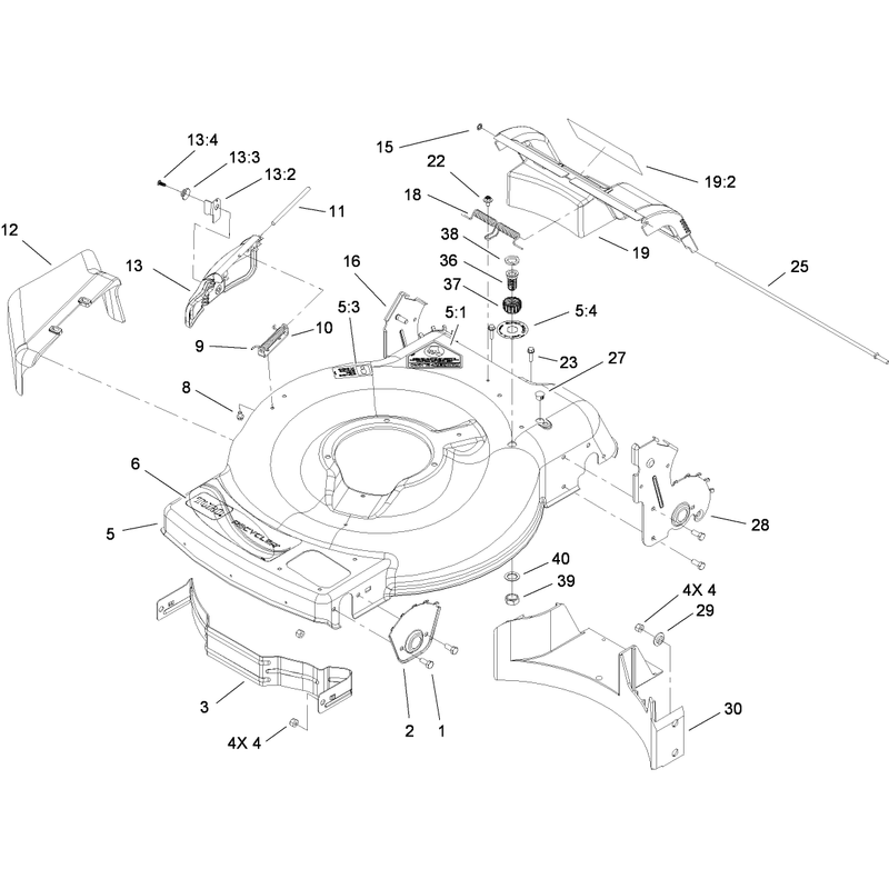 Deck Side Chute and Rear Door Assembly