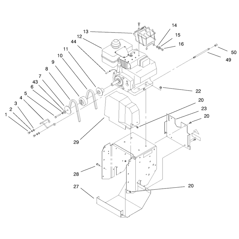 Engine And Frame Assembly