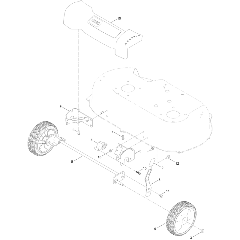 Front Wheel and Height of Cut Assembly