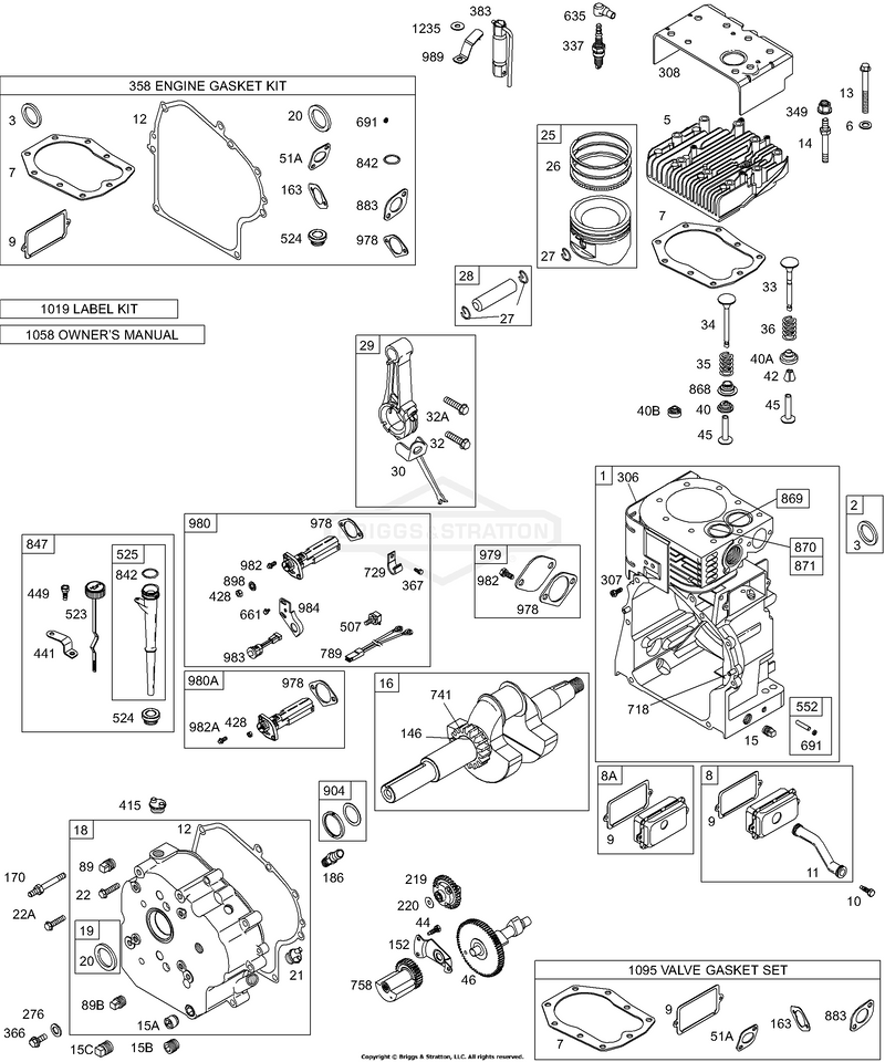 Cam, Crankcase Cover/Sump, Crankshaft, Cylinder, Head/Valves, Kits/Gasket Sets - Engine, Kits/Gasket Sets - Valves, Oil, Piston