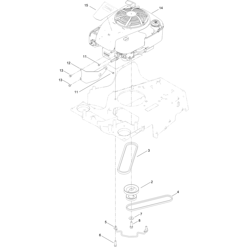 Engine and Belt Assembly