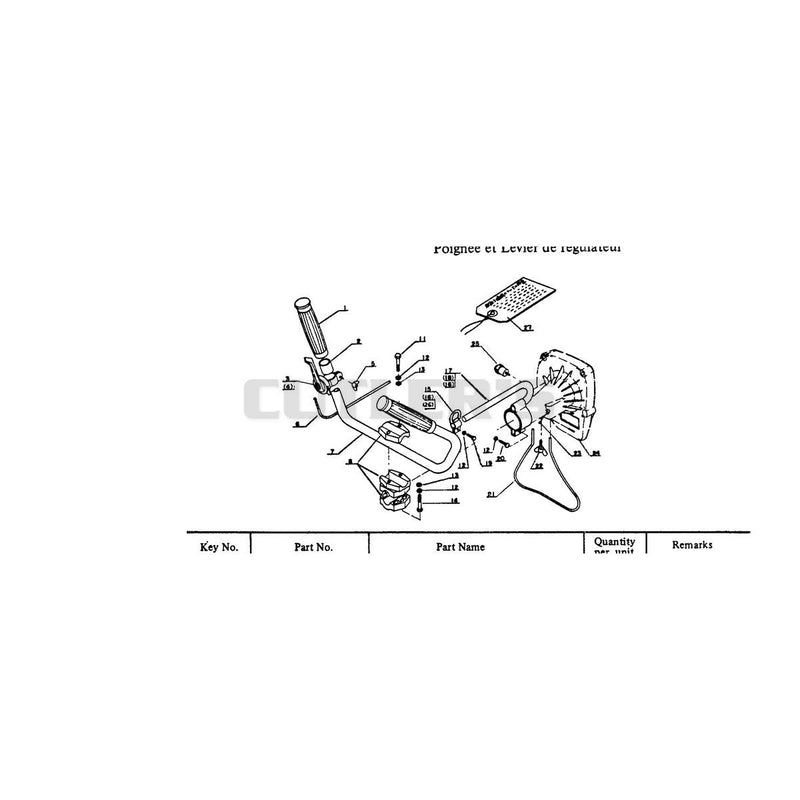 Handle and Throttle Lever