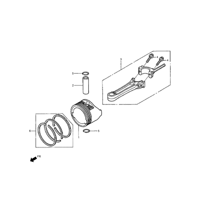 Piston and Connecting Rod Assembly