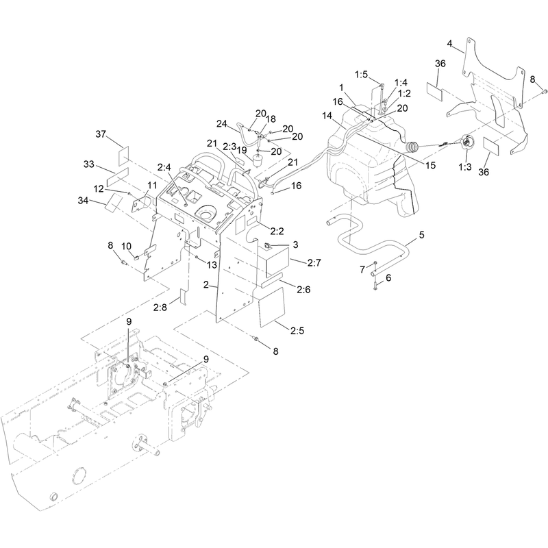Fuel Tank and Tower Assembly
