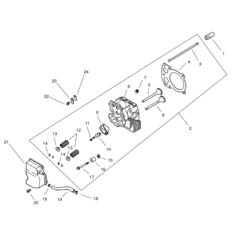 Head / Valve / Breather Assembly  Kohler CV 490-27503
