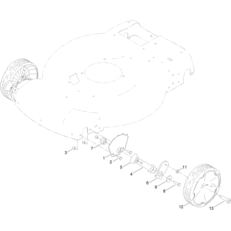 Front Wheel and Height of Cut Assembly