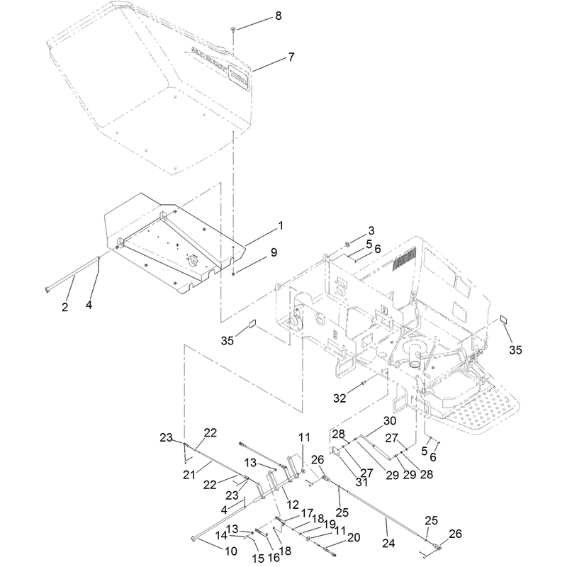 Brake and Hopper Assembly