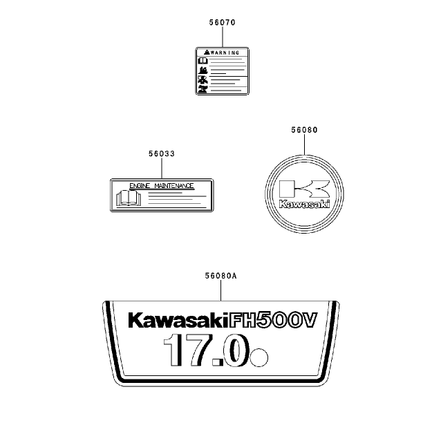Label Kawasaki FH500V-AS30