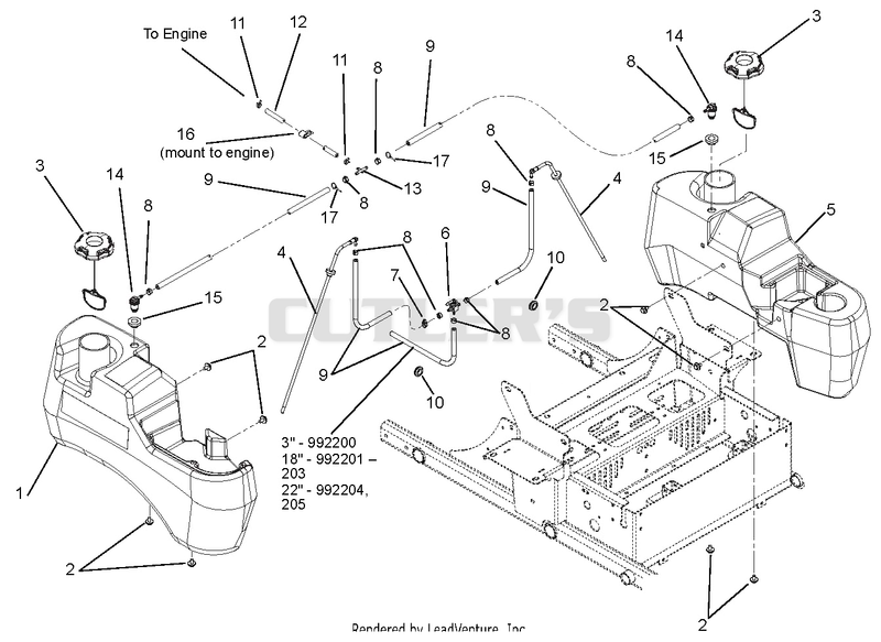 Fuel System, Serial No. 002500 - Up