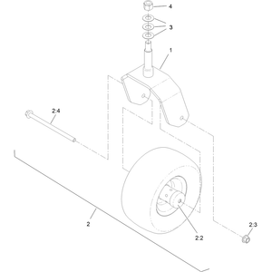 Semi Pneumatic Caster Kit Assembly