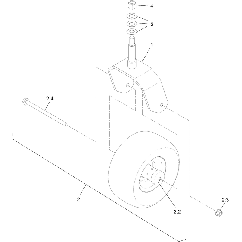 Semi Pneumatic Caster Kit Assembly