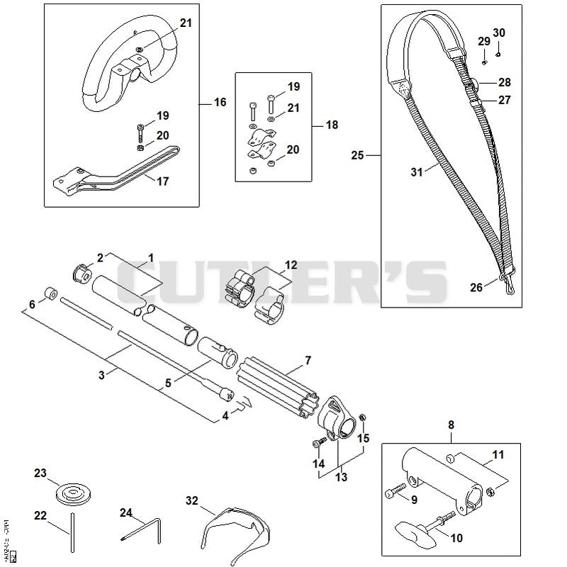Drive tube assembly, Loop handle