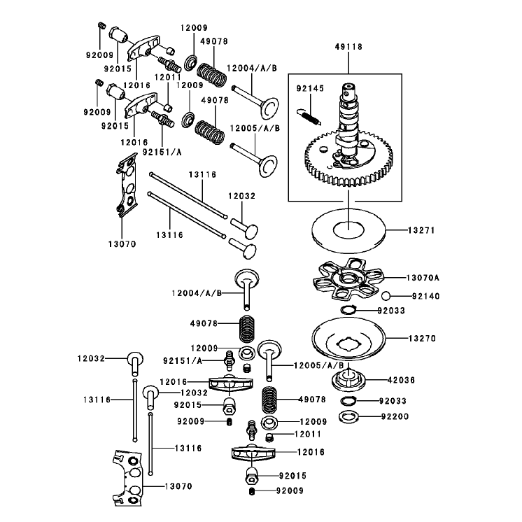 ValveCamshaft Assembly Kawasaki FH451V-BS04