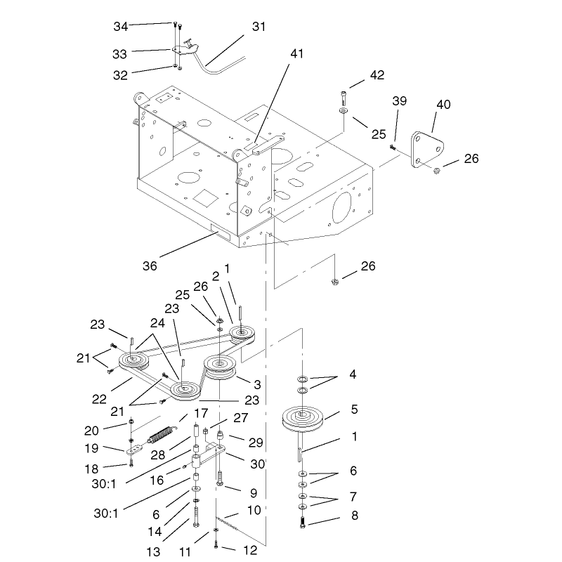 Transmission and Drive Pulley Assembly