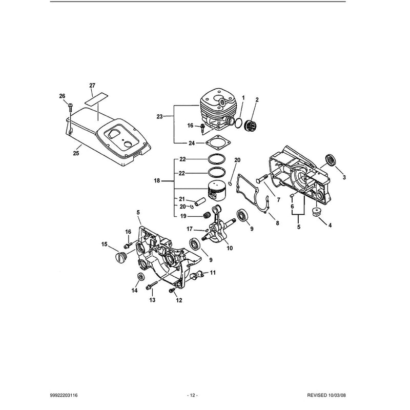 Engine, Crankcase, Cylinder, Piston