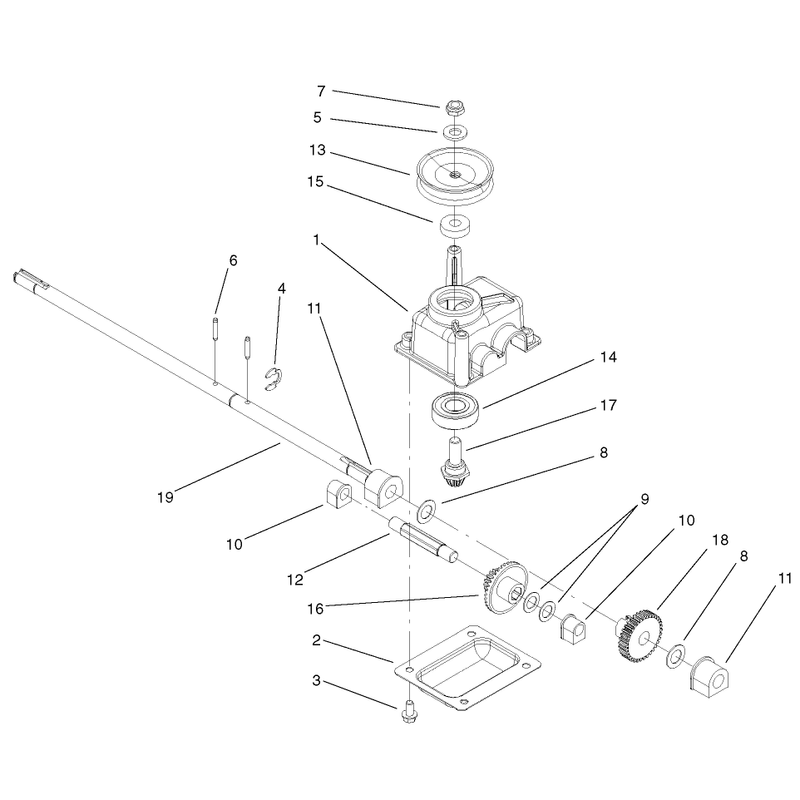 Gearcase Assembly No 104-7593