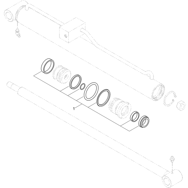 Left Hand Hydraulic Lift Cylinder Assembly No 117-1831