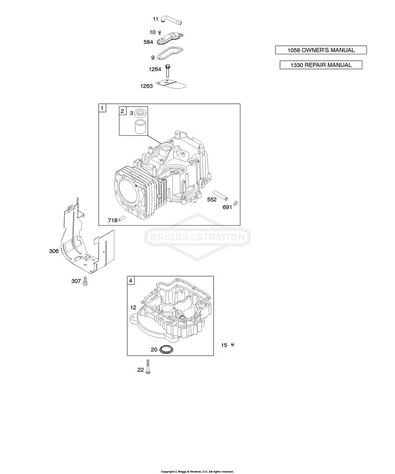 Crankcase Cover/Sump, Cylinder