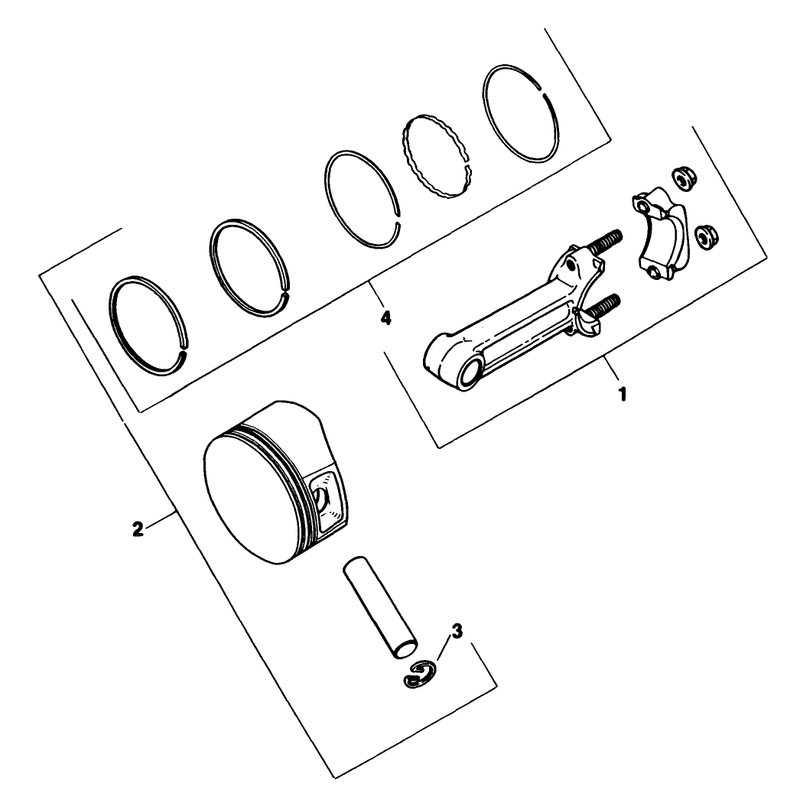 Piston and Rod Engine Kohler Model No M18qs-24615 Continued