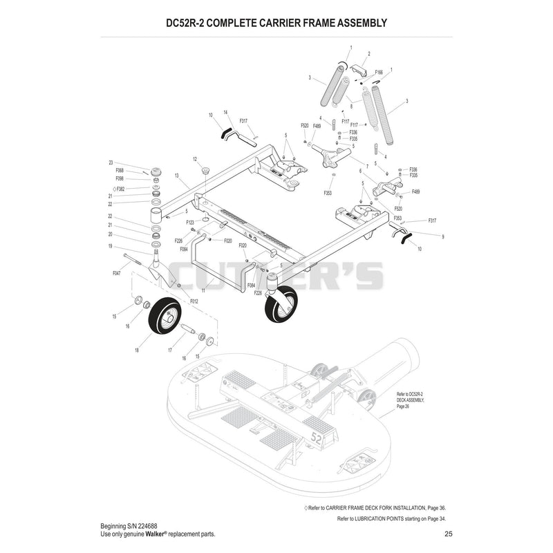 DC52R-2 Complete Carrier Frame Assembly