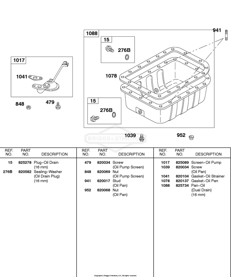 Oil Pan, Oil Pump Screen