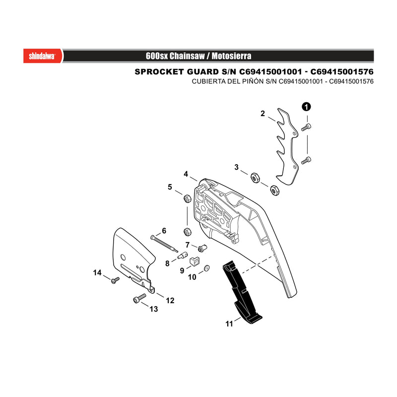 SPROCKET GUARD S N C69415001001 C69415001576