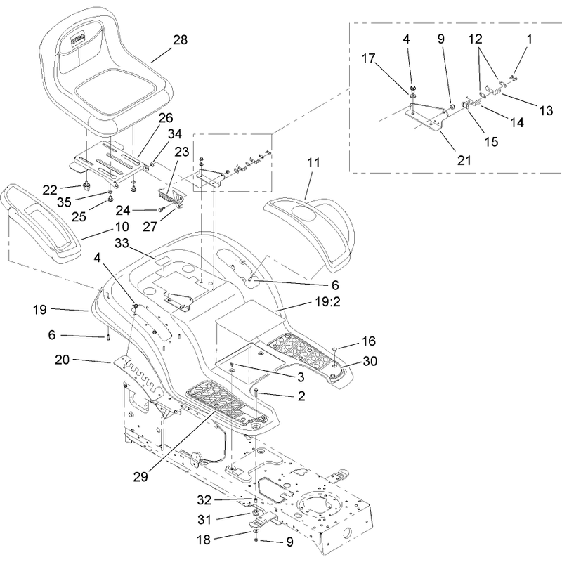 Seat and Fender Assembly