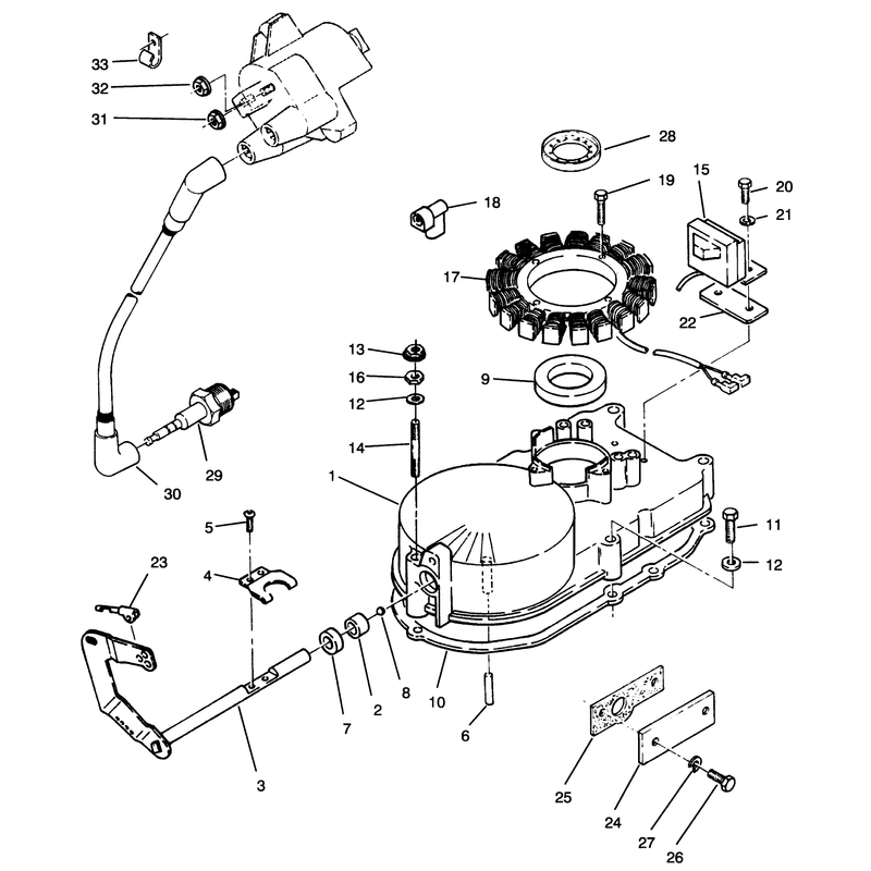 Gearcase and Ignition Assembly