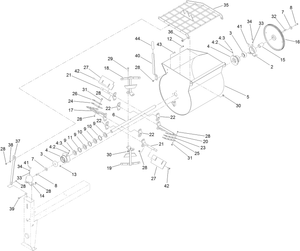 Drum Paddle and Bearing Assembly