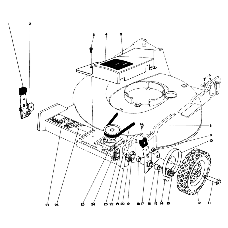 Front Wheel and Pivot Arm Assembly