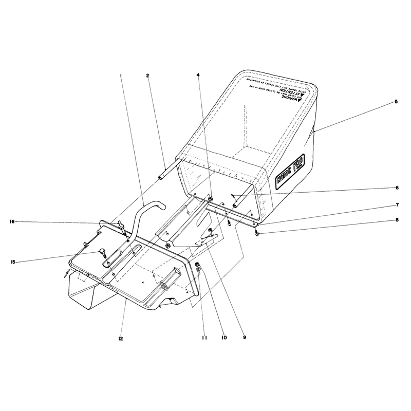 Grass Catcher Assembly Model No 16820 and 16830