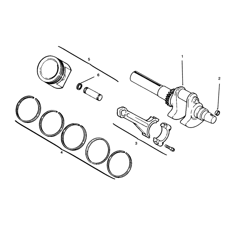 Crankshaft Piston and Rings