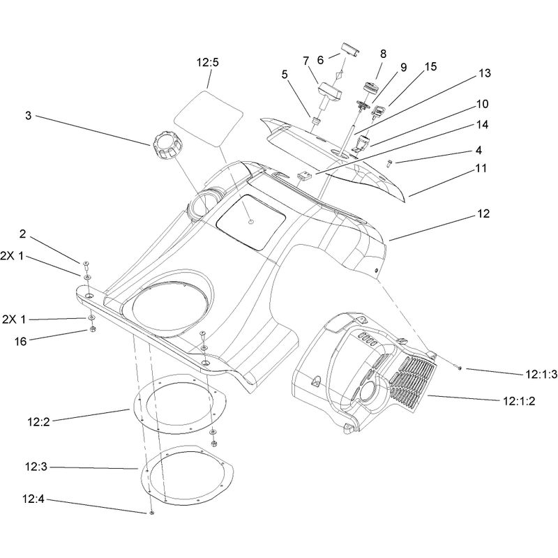 Shroud, Control Panel and Muffler Shield Assembly