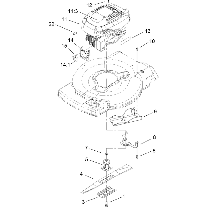Engine and Blade Assembly