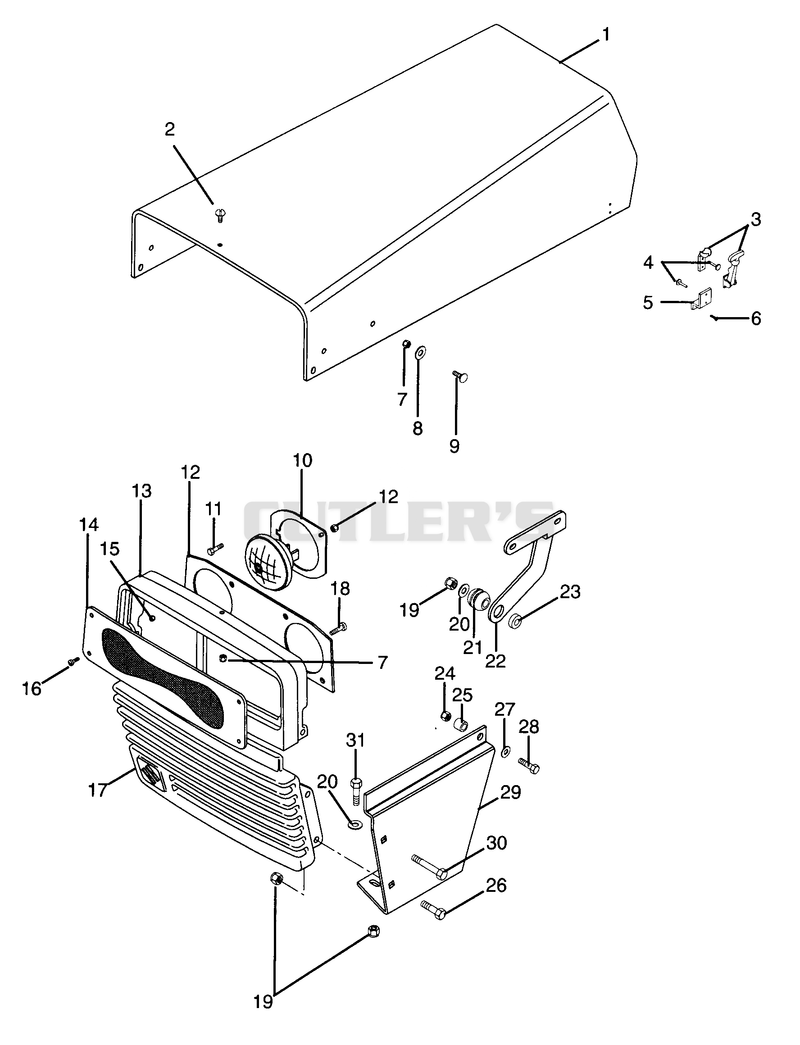 HOOD GRILLE - 066, 067, 068, 069 - G SERIES