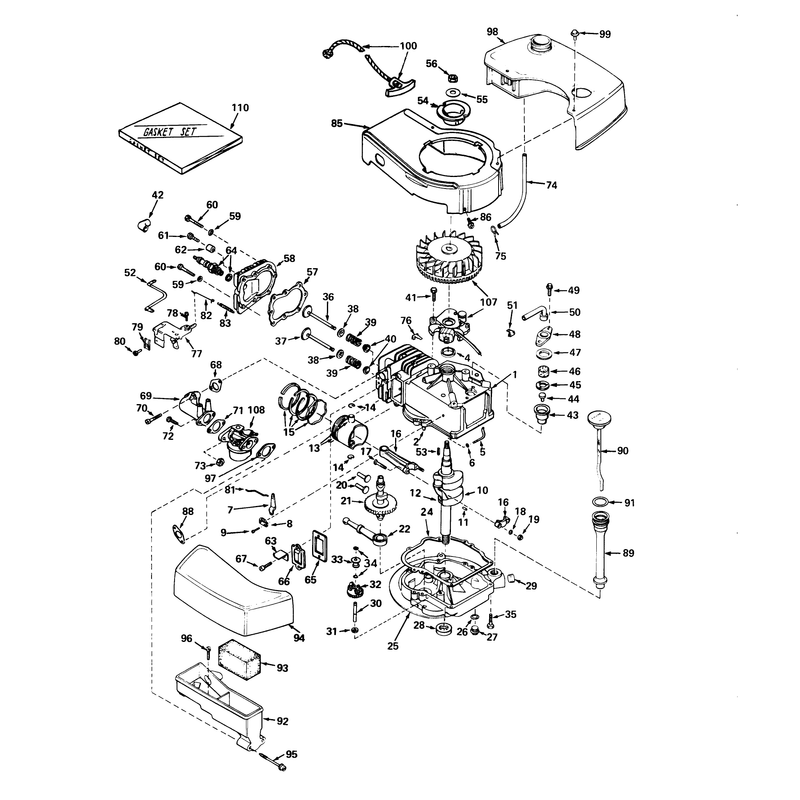 Engine Model Tnt100-10041 Mower Model No 21711