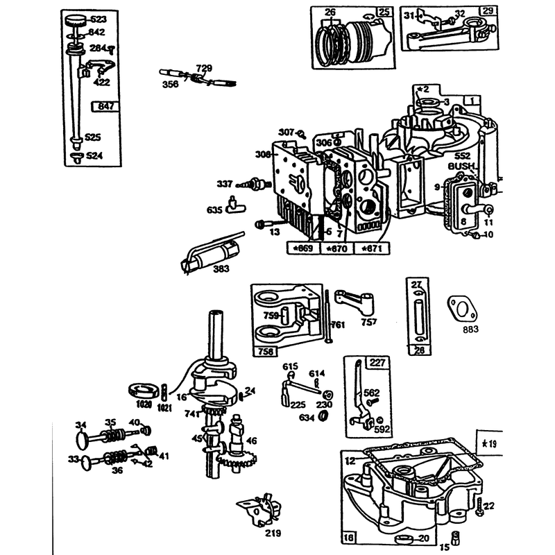 Engine Briggs & Stratton Model 257707-0123-01